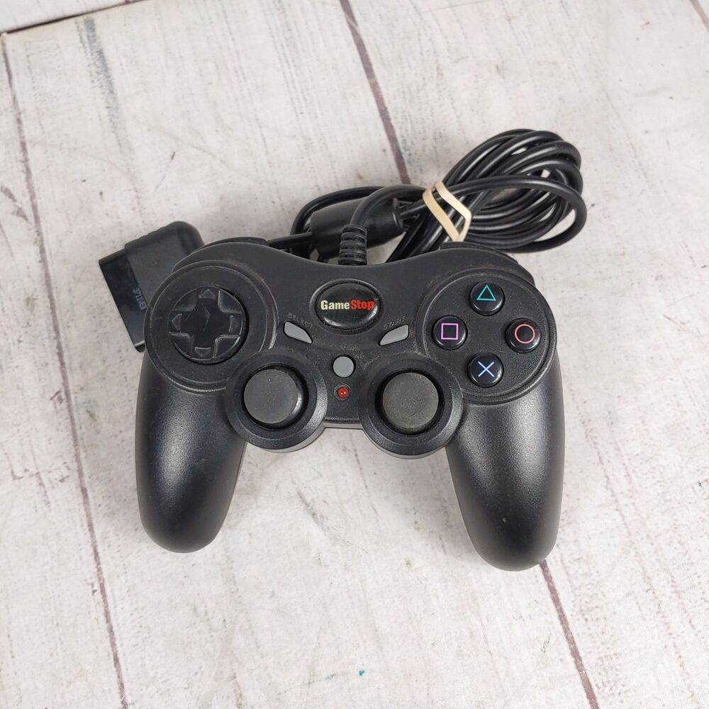 GameStop BB-122 Wired Controller PS2 PlayStation 2 Black Gamepad FOR PARTS